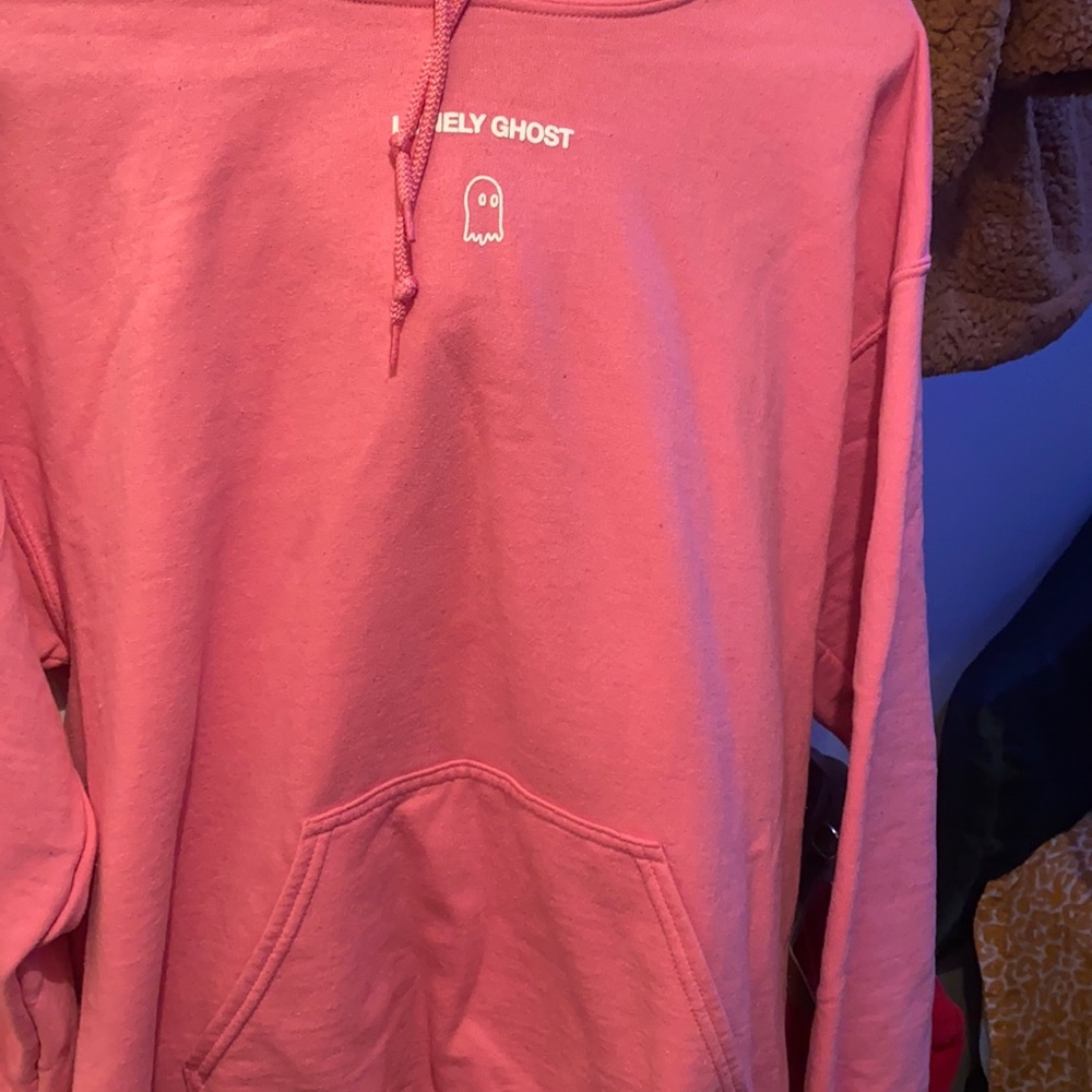 Lonely Ghost Pink Hoodie